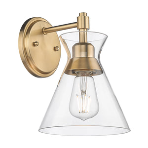 Malta BCB 1 Light Wall Sconce in Brushed Champagne Bronze with Clear Glass Shade