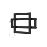 Artos Cadiz 23.5" x 35.5" Plug-In Heated Towel Rail Matte Black – C06090P-BK