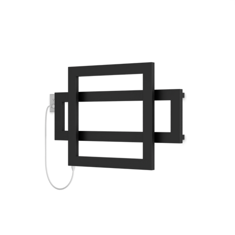 Artos Cadiz 23.5" x 35.5" Plug-In Heated Towel Rail Matte Black – C06090P-BK