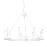 Alastair WHT Matte White 9 Light Chandelier