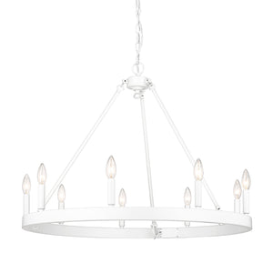 Alastair WHT Matte White 9 Light Chandelier