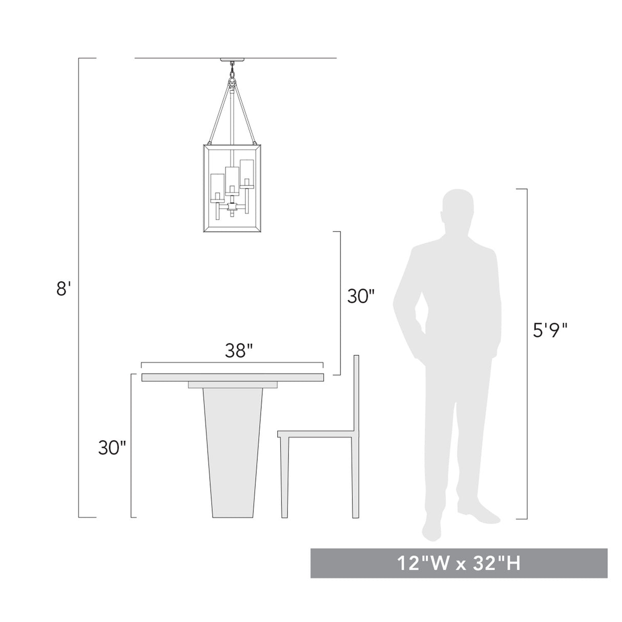 Smyth 3 Light Pendant in Matte Black with Clear Glass Shades
