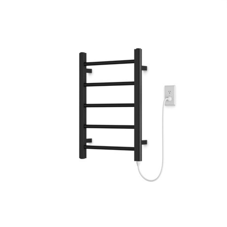 Artos Ryton 26" x 18" Plug-In Heated Towel Rail Matte Black – MR06545P-BK