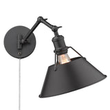 Orwell BLK Articulating 1 Light Wall Sconce with Matte Black Shade