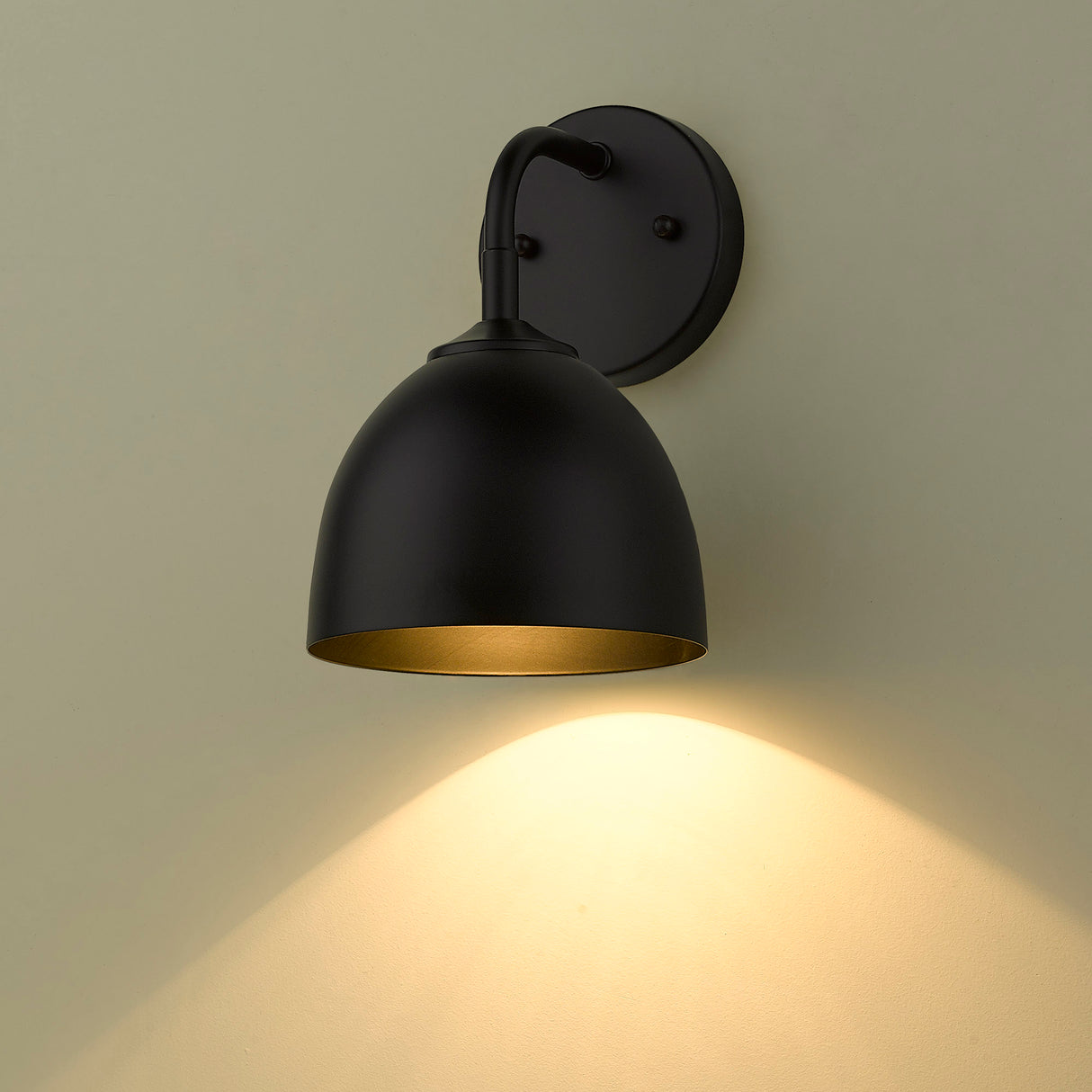 Zoey 1-Light Wall Sconce in Matte Black with Matte Black Shade