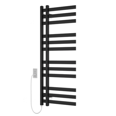 Artos Lioni 48" x 20" Plug-In Heated Towel Rail Matte Black – MS12250P-BK