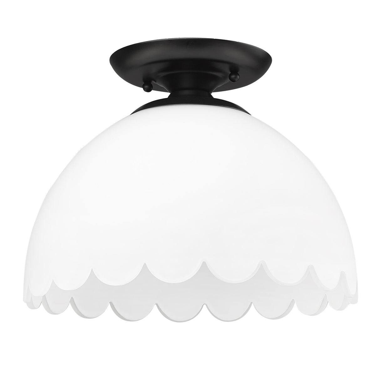 Dorinda BLK Matte Black Semi-Flush