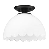 Dorinda BLK Matte Black Semi-Flush