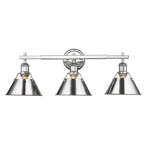 Orwell CH 3 Light Bath Vanity in Chrome with Chrome Shade
