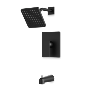 Artos Edge Pressure Balance Tub / Shower Trim Kit Matte Black