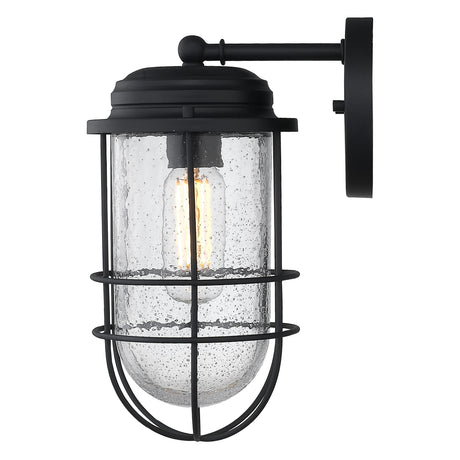 Seaport Medium Outdoor Sconce in Natural Black