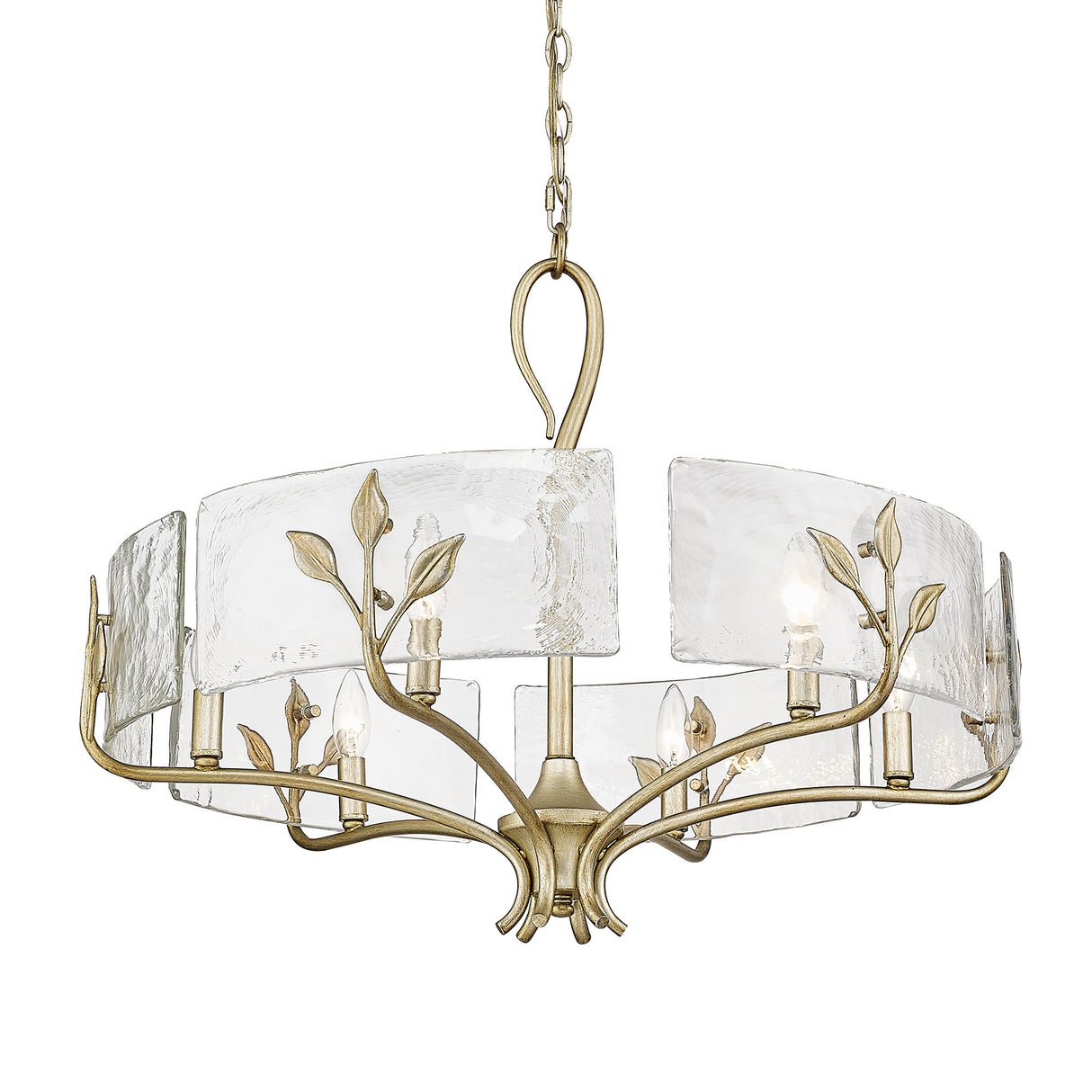 Calla WG White Gold 6 Light Chandelier