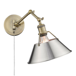 Orwell AB Articulating 1 Light Wall Sconce with Pewter Shade
