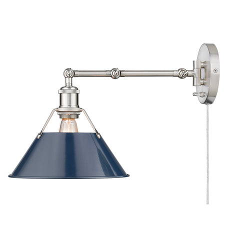Orwell PW Articulating 1 Light Wall Sconce with Matte Navy Shade
