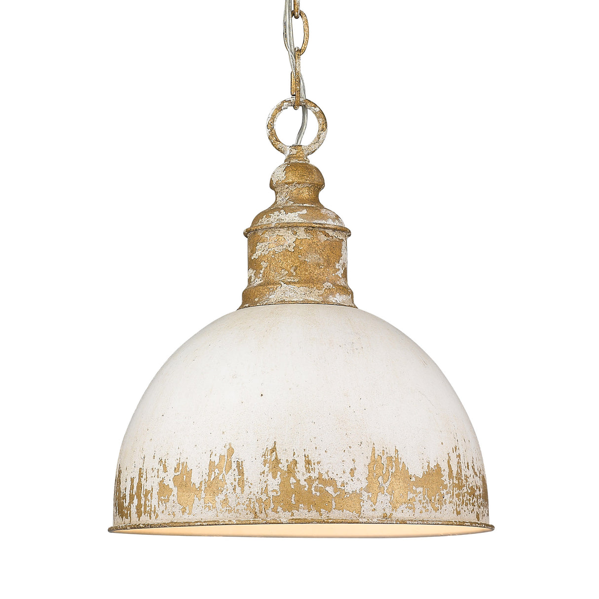 Alison Medium Pendant in Vintage Gold with Antique Ivory Shade