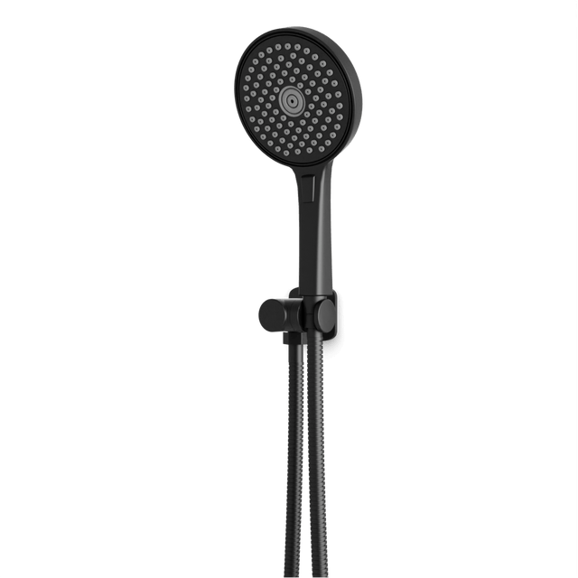 Artos Harmony Flexible Hose Hand Shower Kit on Pivoting Hook Matte Black – F907-110TRBK