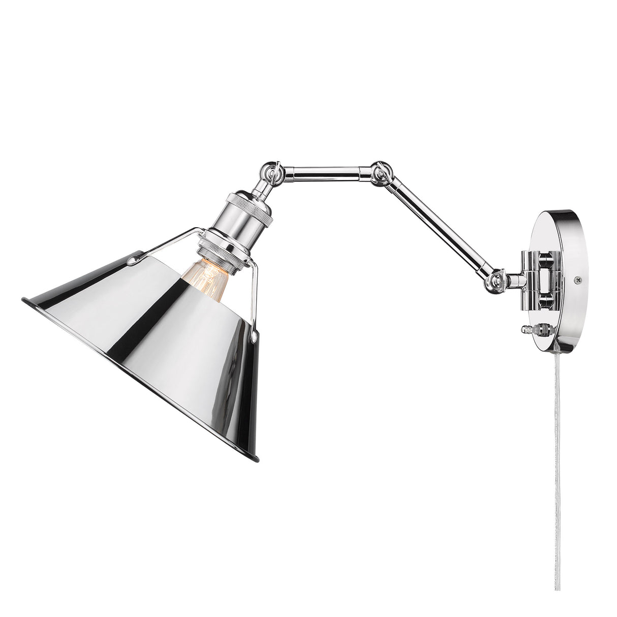 Orwell CH Articulating 1 Light Wall Sconce with Chrome Shade