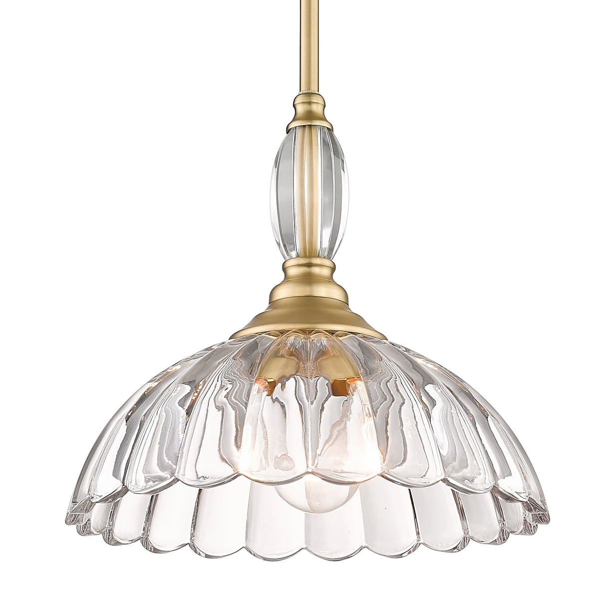 Audra BCB 1 Light Pendant in Brushed Champagne Bronze with Clear Glass Shade