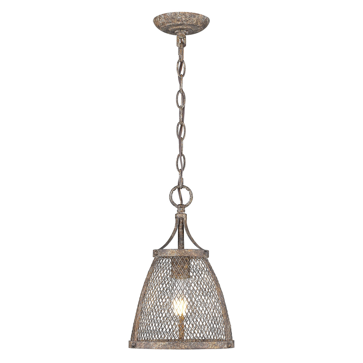 Calgary Mini Pendant in Pebbled Rust