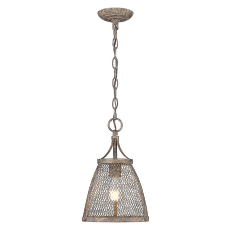 Calgary Mini Pendant in Pebbled Rust