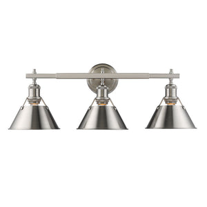 Orwell PW 3 Light Bath Vanity in Pewter with Pewter Shade