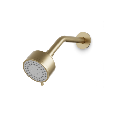 Artos Opera Multifunction Shower Head on Angled Arm Satin Brass – F907-43SB