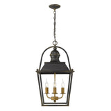 Christoff 4 Light Pendant in Antique Black Iron