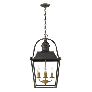 Christoff 4 Light Pendant in Antique Black Iron
