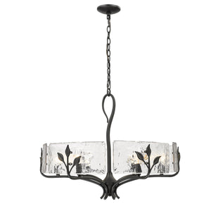 Calla Natural Black 6 Light Chandelier