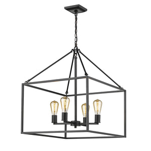 Wesson 4-light chandelier in Black