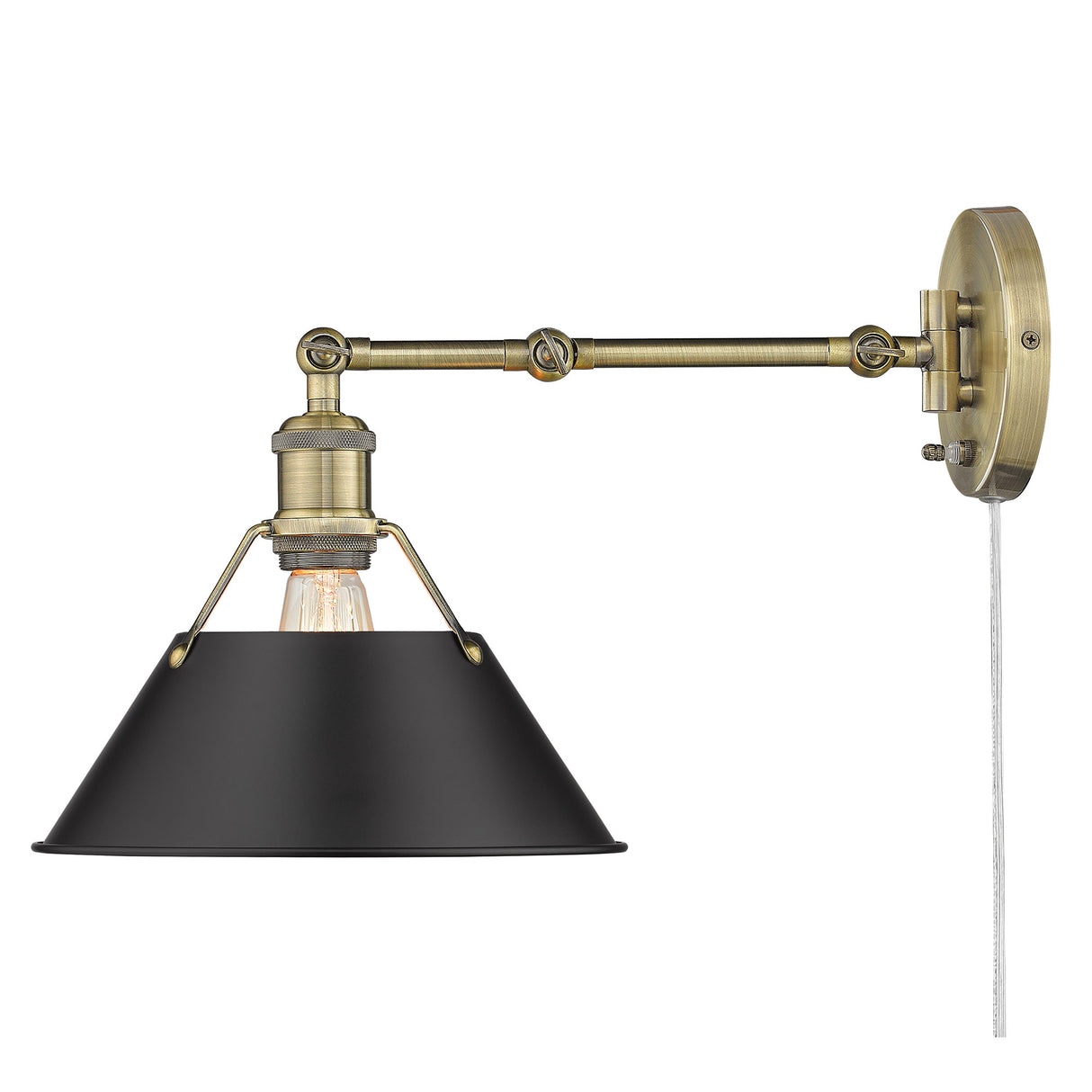 Orwell AB Articulating 1 Light Wall Sconce with Matte Black Shade
