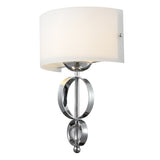 Cerchi Wall Sconce in Chrome with Etched Opal glass