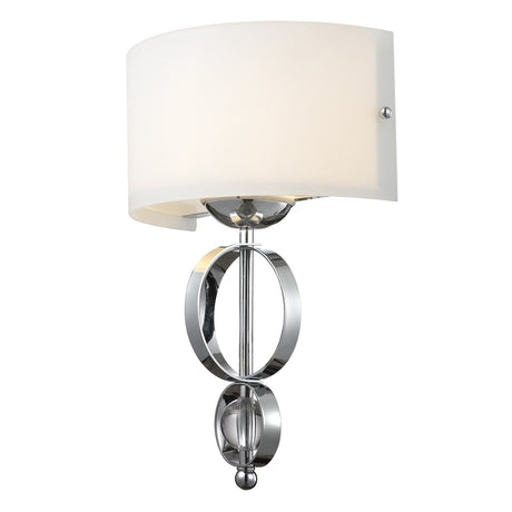 Cerchi Wall Sconce in Chrome with Etched Opal glass