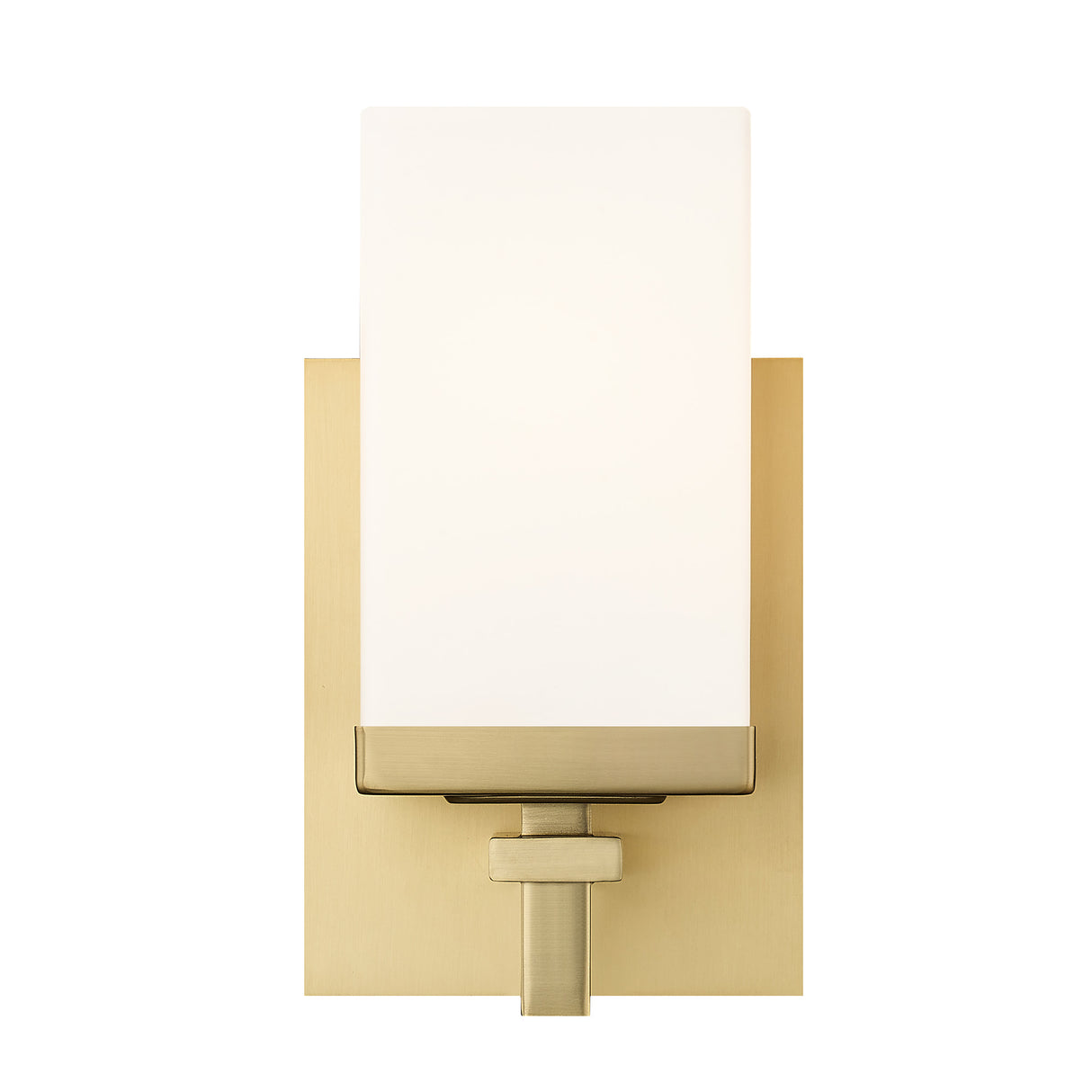 Maddox BCB 1 Light Bath Vanity in Brushed Champagne Bronze with Opal Glass Shade