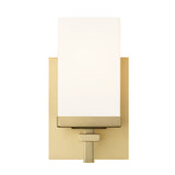 Maddox BCB 1 Light Bath Vanity in Brushed Champagne Bronze with Opal Glass Shade