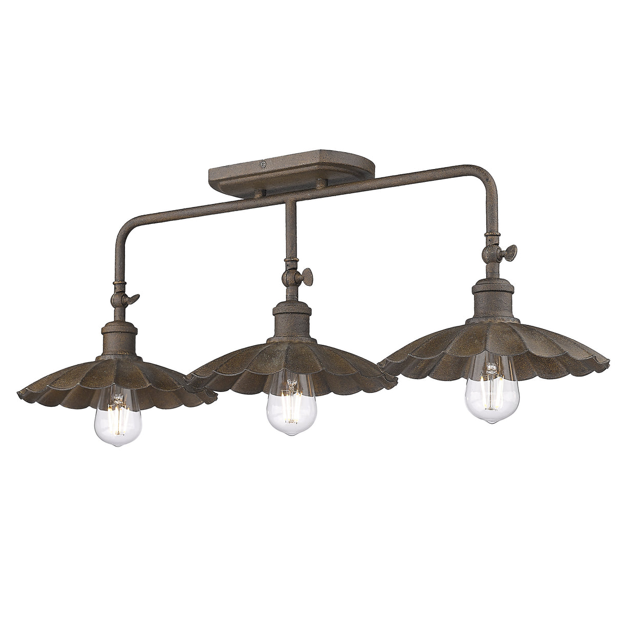 Clemence 3 Light Bath Vanity in Dark Rust