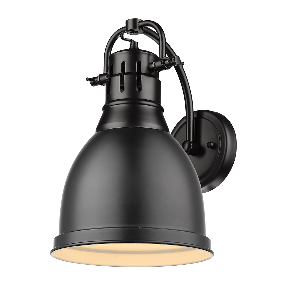 Duncan 1 Light Wall Sconce in Matte Black with a Matte Matte Black Shade