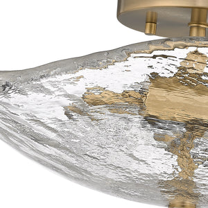 Samara MBS Modern Brass 2 Light Semi-Flush
