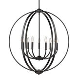 Colson BLK 9 Light Chandelier in Matte Black