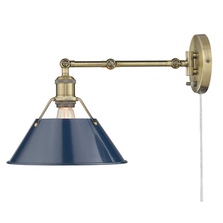 Orwell AB Articulating 1 Light Wall Sconce with Matte Navy Shade