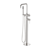 Artos Opera Floor Mount Tub Filler Trim Kit with Low Spout & Hand Shower Brushed Nickel – FS513TKBN