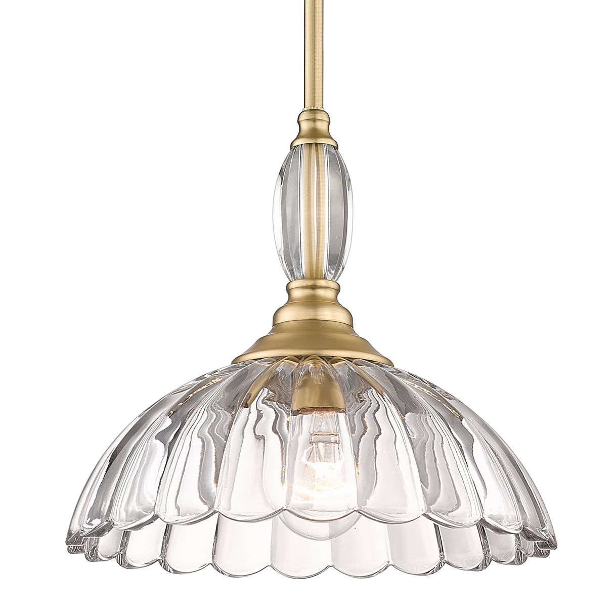 Audra BCB 1 Light Pendant in Brushed Champagne Bronze with Clear Glass Shade