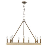 Yates 9 Light Chandelier in Burnished Chestnut