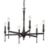 Landon 6 Light Chandelier in Matte Black