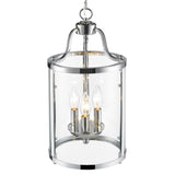 Payton 3-Light Pendant in Chrome with Clear Glass