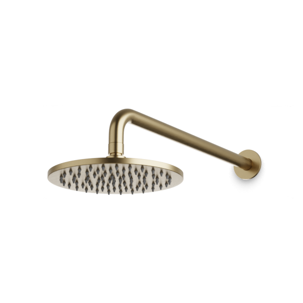Artos Opera 8" Rain Shower Head on Wall Mount Arm Satin Brass – F907-1SB