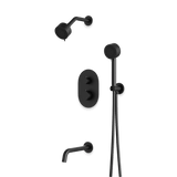 Artos Opera Thermostatic Shower Trim Kit with Multifunction Shower Head, Hand Shower, Tub Filler Matte Black – TS083BK