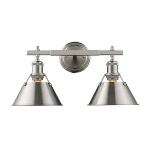 Orwell PW 2 Light Bath Vanity in Pewter with Pewter Shade