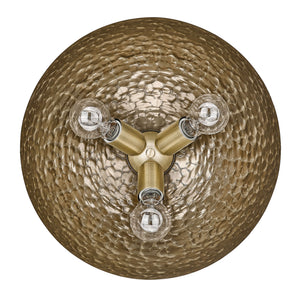 Shepard MBS Modern Brass 3 Light Flush Mount
