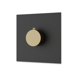 Artos Otella Thermostat Trim Kit Satin Brass / Matte Black – F904A-9TKSBB